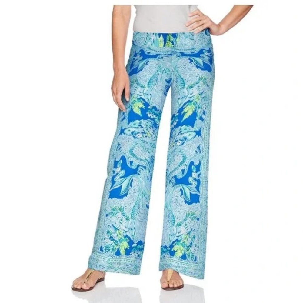 Lilly Pulitzer Bal Harbour Palazzo Pant - Sea Sirens size Small